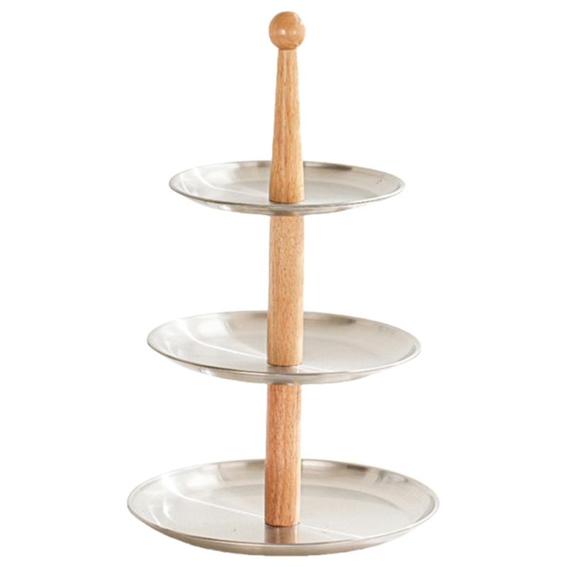 Metal Cupcakes and Fruits Tray Effective Stainless Steel Fruit and Candy Stands Organizers for Special Event