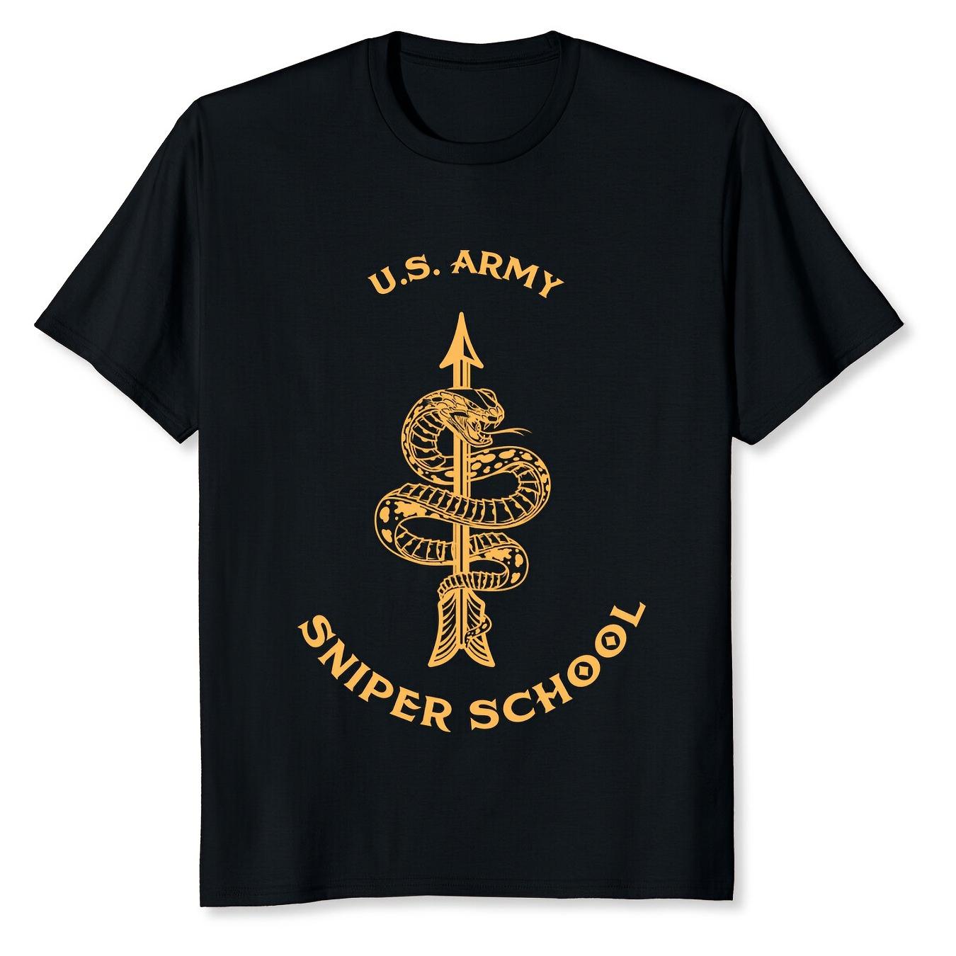 

Long Range Precision US Army Sniper School TShirt 100 Cotton ONeck Short Sleeve Summer Casual Mens Tshirt Streetwear S