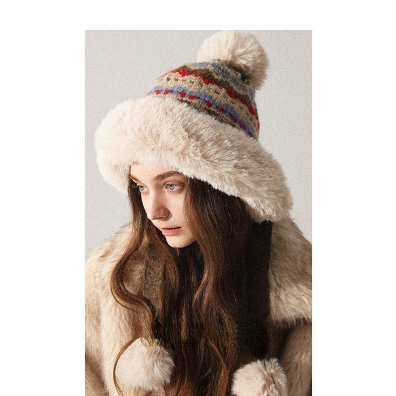 Women S Winter Large Size Knit Earmuff Warm Hat
