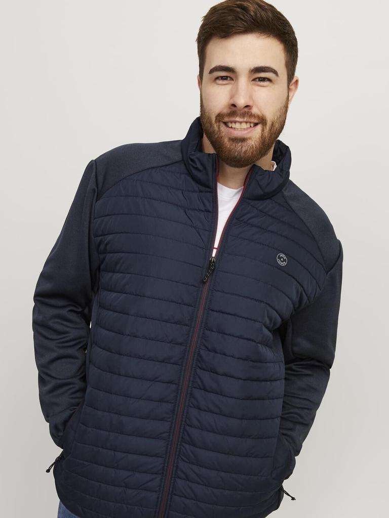 Winter Jacket Jack & Jones Multi Quilted Collar Plus Size Jacket (12253852) Jjemulti Noos Pls (12253852) Navy Blazer