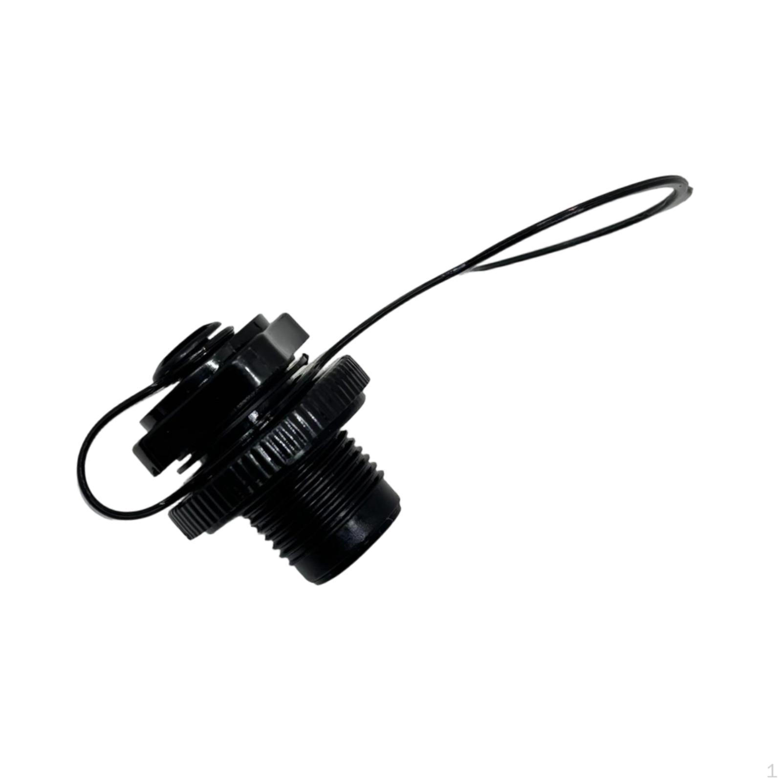 

Inflatable Boat Air Valve 1 Way Inflation 24mm, with Cap Lid Accessories, Practical Portable чорний