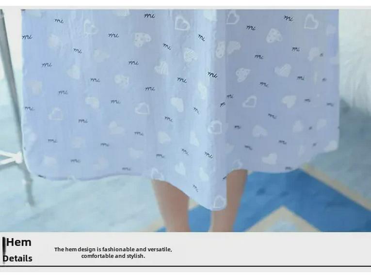 Korean Style Maternity Dress - Loose, Large Size, Medium To Long, Knee-Length Two-Piece for Summer & Autumn