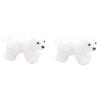 2Pcs 3D White Bear Ornaments Cute Simulated Polar Bear Funny Christmas Bear Pendant  Outdoor