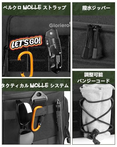 Men's Tactical Lunch Bag, 15L Large Capacity, Insulated Lunch Box, Waterproof Design, Military Style with MOLLE Closure | Perfect for Work, Camping, F