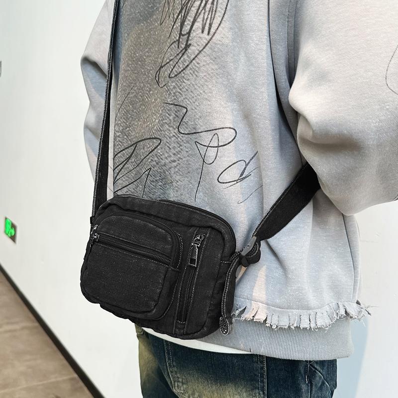 Denim Bag Women's Sports Shoulder Crossbody Bag Men's Mini Mobile Phone Bag