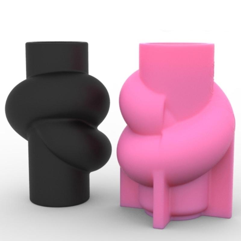 Unique Twist Knots Silicone Mold for DIY Vase Flower Arrangement Vase Resin Molds Desktop Decoration Table Centerpiece