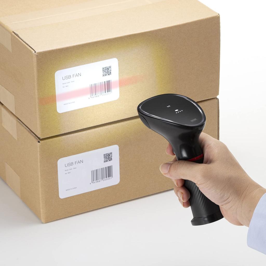 SANWA SUPPLY Wireless 2D Barcode Reader (2.4GHz Wireless) BCR-WL2D1BK