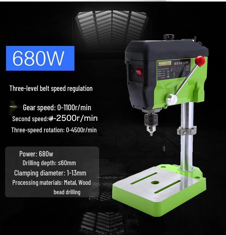 Mini Precision High-Speed Bench Drill: Multifunctional Compact Tabletop Press for Bead Making and Milling