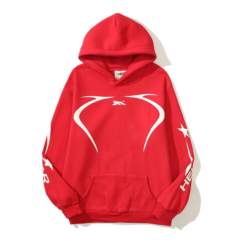 Retro mikina Hellstars s ručně malovaným graffiti - Trendy design s odlupující se barvou a barvením blátem