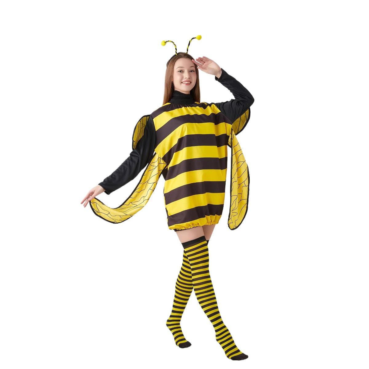 

Костюм пчелы для взрослых - Очаровательный наряд шмеля для косплея, Идеально подходит для Дня защиты детей, Хэллоуина и школьных спектаклей XXL жёлтый
