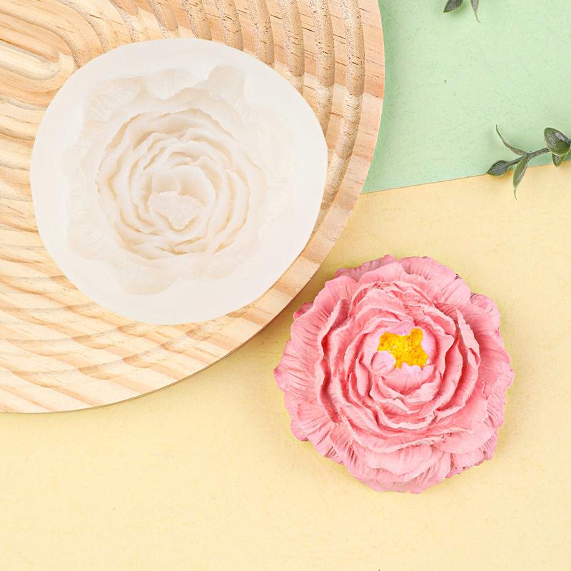 Peony Candle Silicone Mold Rose Cake Chocolate Silicone Mold Soap Mold Valentine'S Day Gift Rose Flower Mold