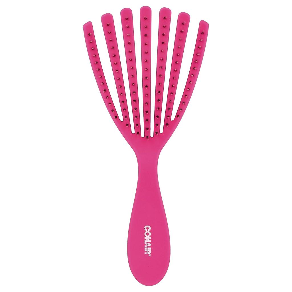 Conair, Detangular Deight™ Hair Brush, for Curly and Wavy Hair, Pink, 1 Brush