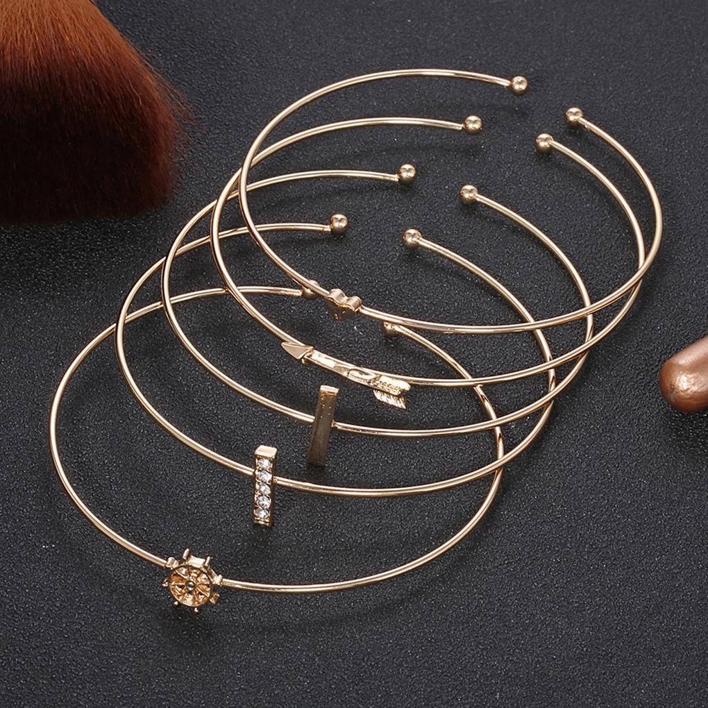 1 Set Women Bracelet Open End Replacement Electroplated Elegant Fashionable Girls Ladies Bangle Jewelry Ornament