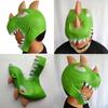 Halloween Latex Grön Dinosauriemask Med Handgjort Hantverk För Kostymfest Roligt