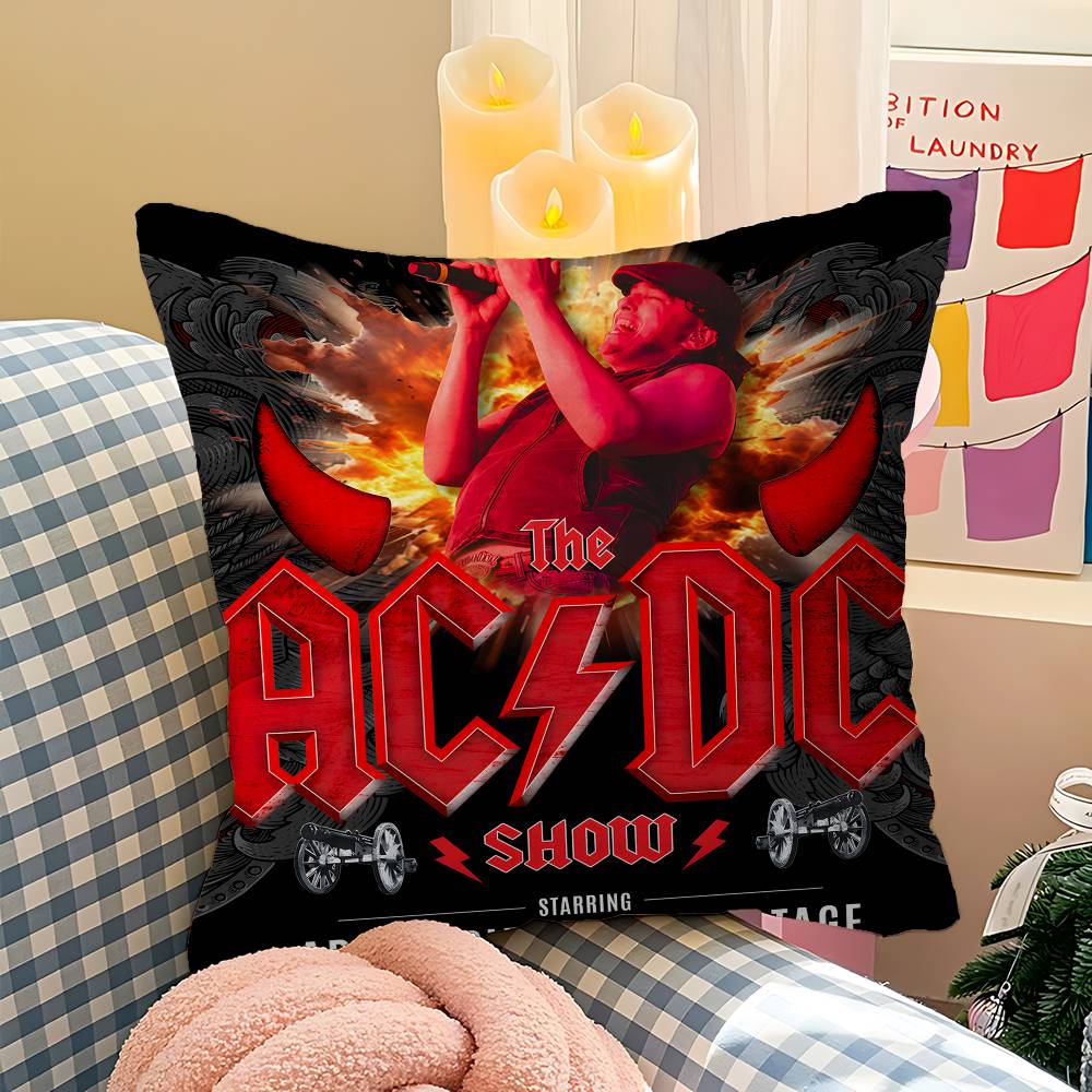 A_AC_DC Band Stitch Lucky Dragon Pillow Cover Sofa Cushion Cover Home Room Decoration Children Gift
