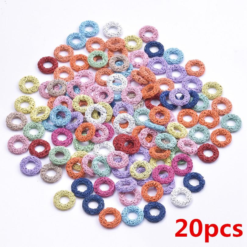 10/20/30pcs/Lot Mix Irregular Winding Rings For Jewelry Making Supplies Colorful Metal Accessories DIY Necklace Brooch Findings