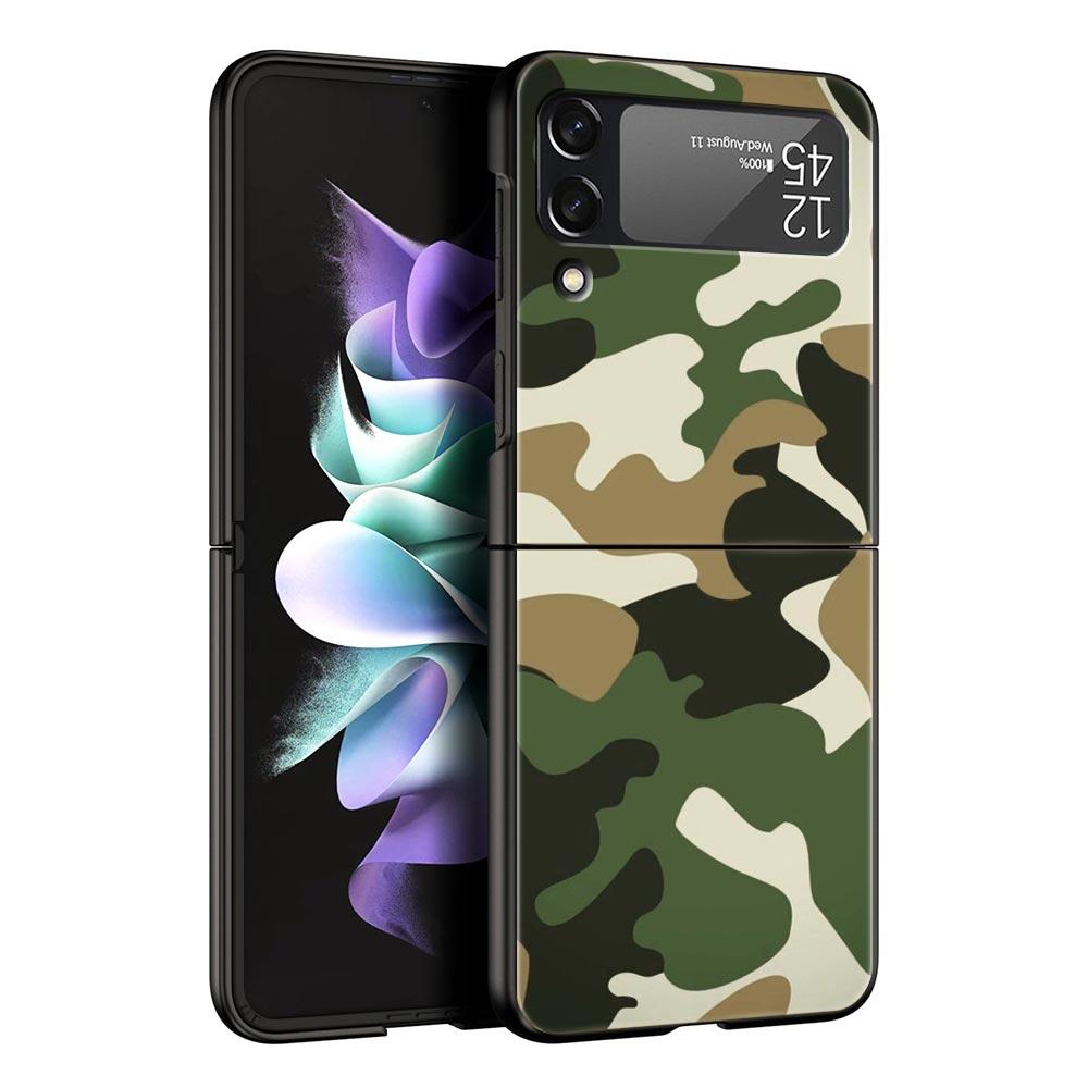 Camouflage Camo Military Army Phone Case For Samsung Galaxy Z Flip 6 5 4 3 Shell For Samsung Z Flip3 Flip4 Flip5 Hard PC Cover
