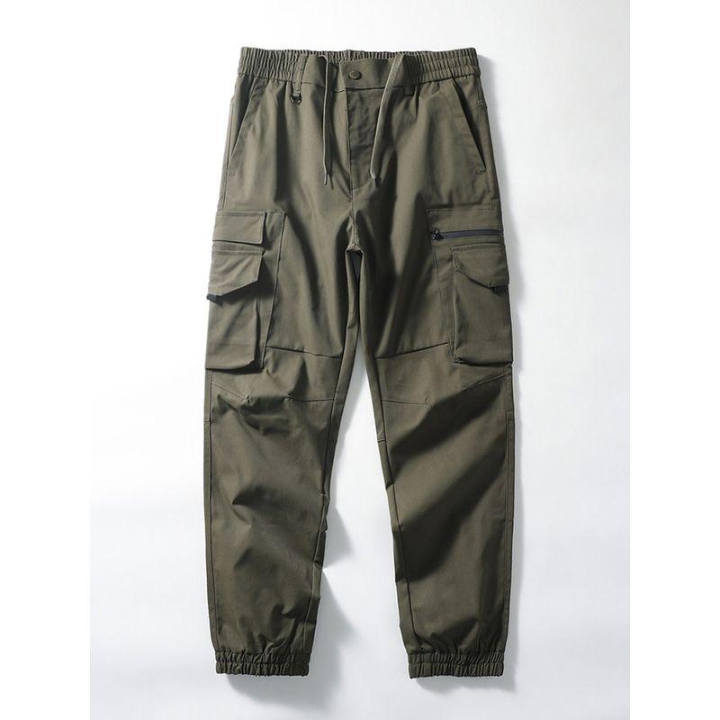 American Functional Ankle Banded Working Pants Men's Fall/Winter Trendy Straight-leg Pants Export Cattle Goods Multi-Pocket Slacks