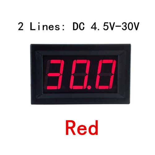 0.56inch Mini Digital Voltmeter DC 4.5V to 30V Digital Voltmeter Voltage Panel Meter For 6V 12V 24V Electromobile Motorcycle Car