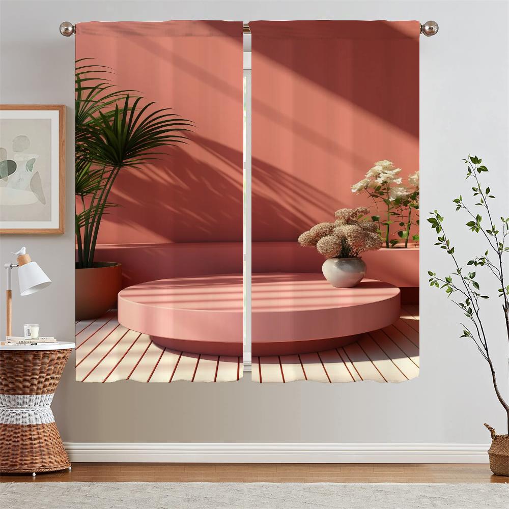 Morandi Pink Kitchen Curtains Salon 2 Cheap Pieces Short Window Curtains Home Chiffon Curtain Tiebacks Blinds Curls Tentacles