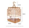 Factory Source Pet Cage Tiger Skin Black Phoenix Peony Parrot Myna Breeding Cage Anti-splash Anti-spray Anti-flying Bird Cage