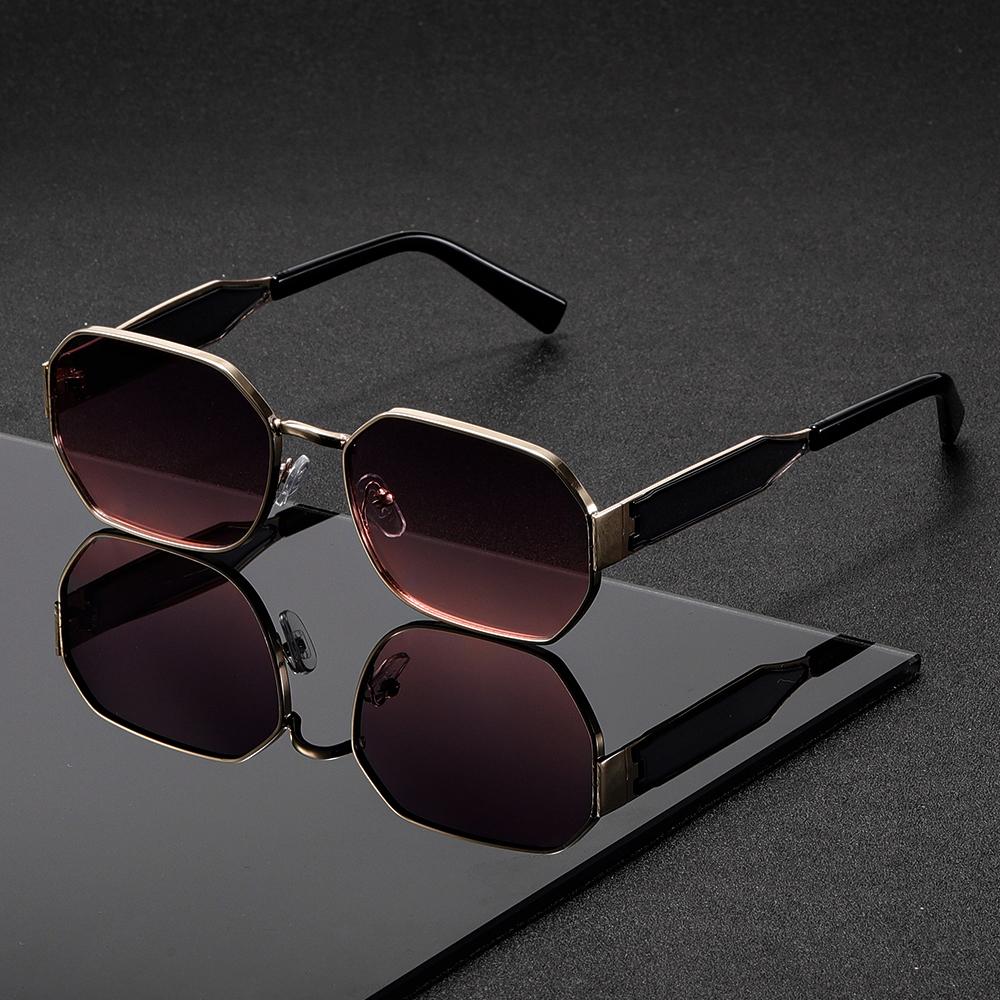 1 piece of oval metal frame retro Y2k fashion sunglasses, suitable for outdoor activities, daily life, and travel as clothing ac
