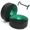 Punching Style 1Pair Road Bike Handlebar Tapes NonSlip Bicycle Handle Bar Wrap Belt(Black Green )