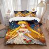 3-teiliges Sailor Moon Bettwäsche-Set. Weich und bequem, ohne Kern. (1x Bettbezug + 2x Kissenbezüge) yy251010136