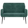 351416 vidaXL Banc Vert foncé 108x79x79 cm Velours