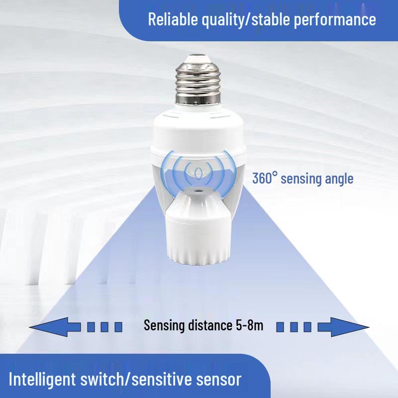 Smart Home Infrared Radar Lamp Holder for Hallways and Stairwells – E27 Base