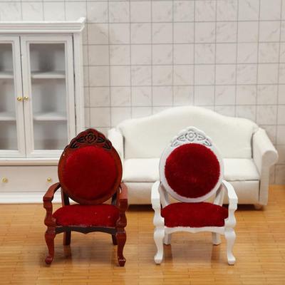 1/12 Oyuncak Bebek Evi Mini Kanepe Tabure Sandalye Yastık Mobilya Modeli Oyuncak Bebek Evi Dekorasyonu İçin