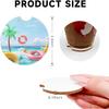 Sublimation Blank Car Coasters,40Pcs 2.6 Inch Round Cork Water Absorbent Coasters Set,Sublimation Heat Transfer Cup Coaster for Drink,Car
