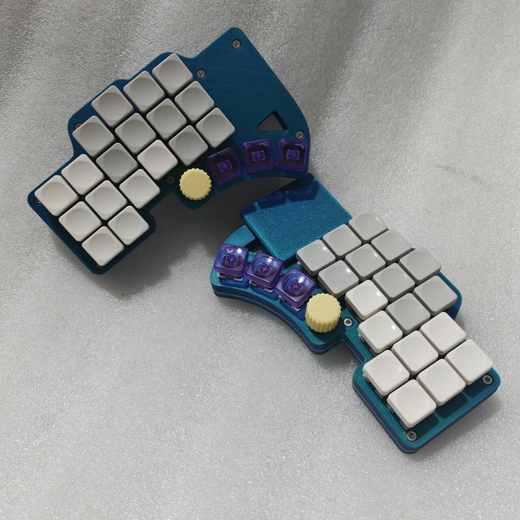 Custom Dilemma Max Split Keyboard Kit Wired RGB Hot Swap Welding FDM Knob Touchpad Mouse Simulate Support Vial MX Switch Gift
