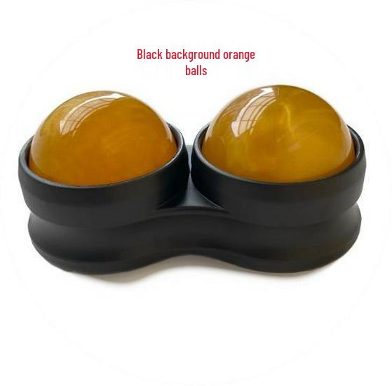 Handheld Double Ball Resin Massage Roller for Muscle Relaxation and Yoga
