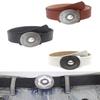 Vintage Pin Buckle PU Belt for Women Cool Subculture Oval Pearl Inlaid Buckle Belt Waistband for Teens Girls Accessory