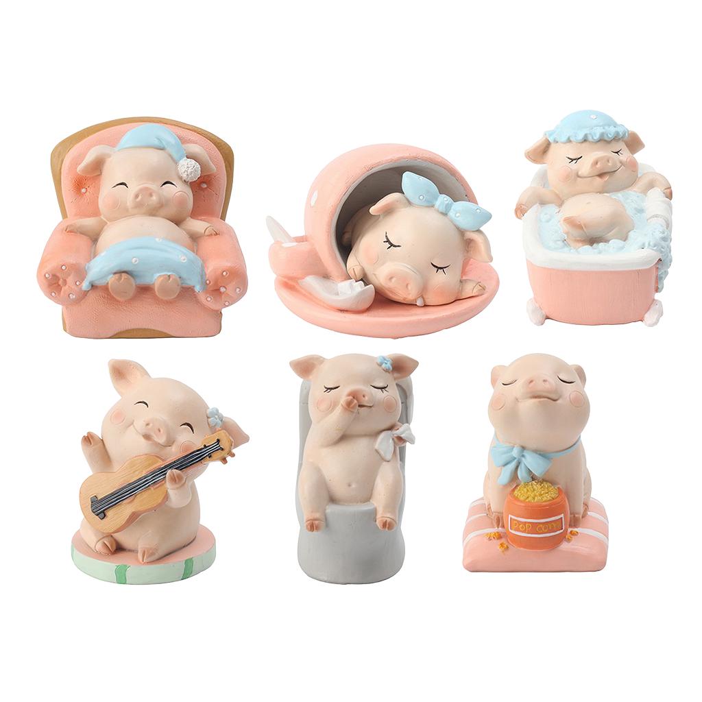 8pcs Resin Craft Fairy Garden Decor Figurines Toy Micro Landscape Kids Decor