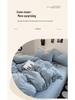 New Two-Tone Washed Cotton Dorm Set - Four-Piece Comfort Collection