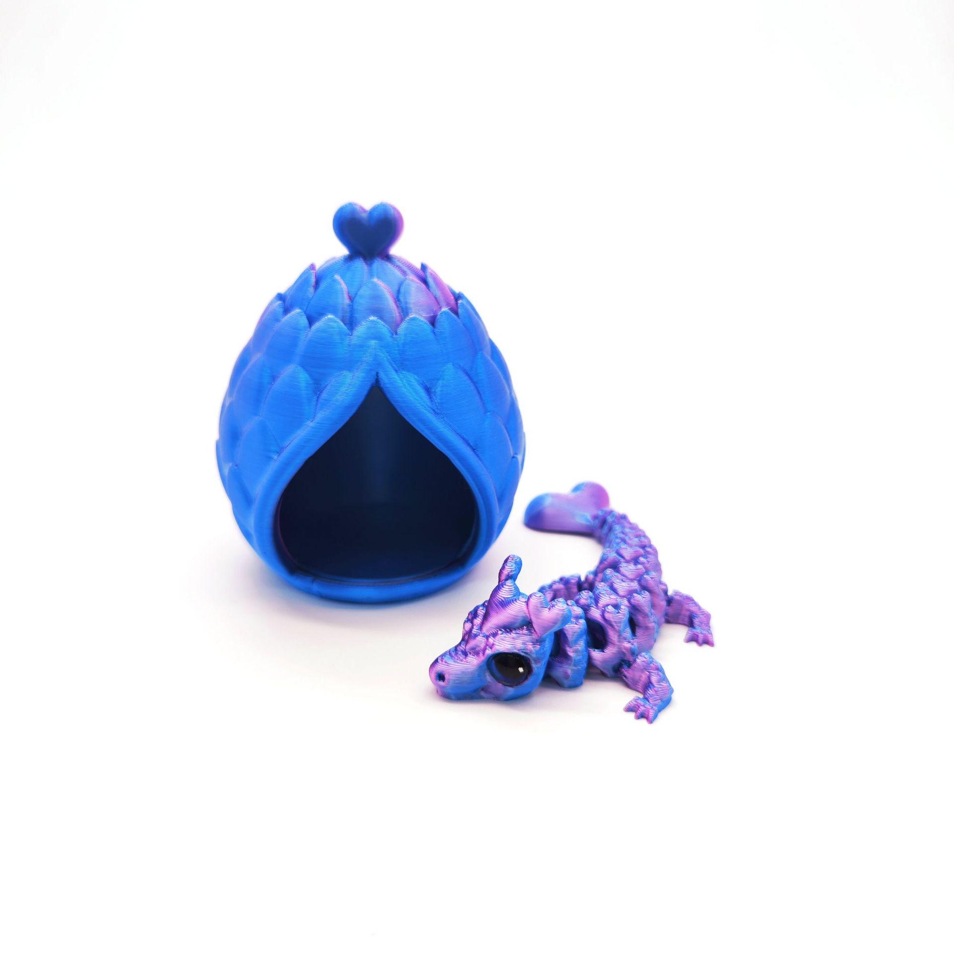 Articulated 3D Printed Dragon Egg Decompression Toy and Decoration