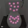 Self-Adhesive Lotus Glow-in-the-Dark Toilet Sticker Bathroom Toilet Lid Decoration Ambiance Decorative Sticker Wall Decor Decal