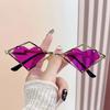 Metal Heart Rimless Sunglasses Women Men Steampunk Luxury Brand UV400 Gradient Hip Hop Eyewear Shades