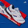 Vector X Striker Pro Cricket Shoe for Men with PU Upper/Sports Shoes/EVA Sockliner Sports Midfoot Support Strap Color: White-Blue-Red Size 8