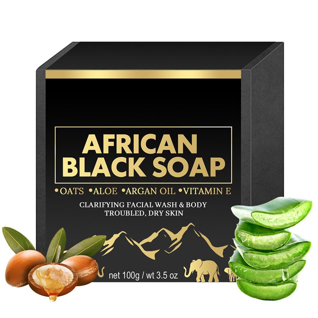 Reinigende, dekontaminierende und feuchtigkeitsspendende schwarze Seife für Männer und Frauen