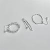 Korean Style Dongdaemun S925 Sterling Silver Adjustable Chain Ring for Women