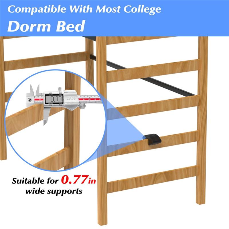 Durable Plastic Bed Ladder Foot Support-Step Pad With Anti-Slip,Surface(2 Pack) Fits Most College Dorm Models