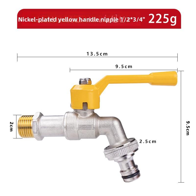

Brass Water Faucet Garden Tools 1/2 inside & outside Easy Turn On/Off Lever Handle Watering Supply Ball Valve