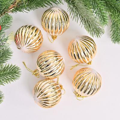Plastic Painted Ball Christmas Tree Ornament New Year Hanging Ornament Christmas Decorations Gifts Boxes DIY Crafts