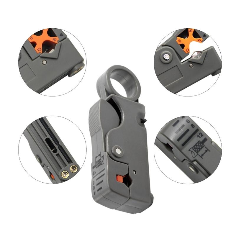 Rotierendes Koaxialkabel Abisolierwerkzeug Schneiderwerkzeug Automatische Abisolierzange Multifunktionale Abisolierzange Kabelabisolierung Draht