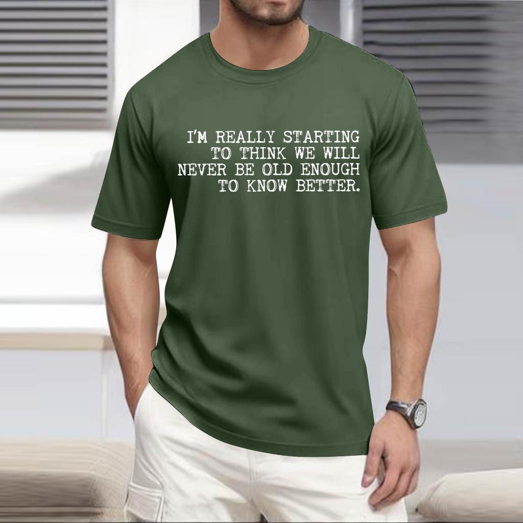 Men'S Fashionable T-Shirt, Street Casual Short Sleeved Clothing