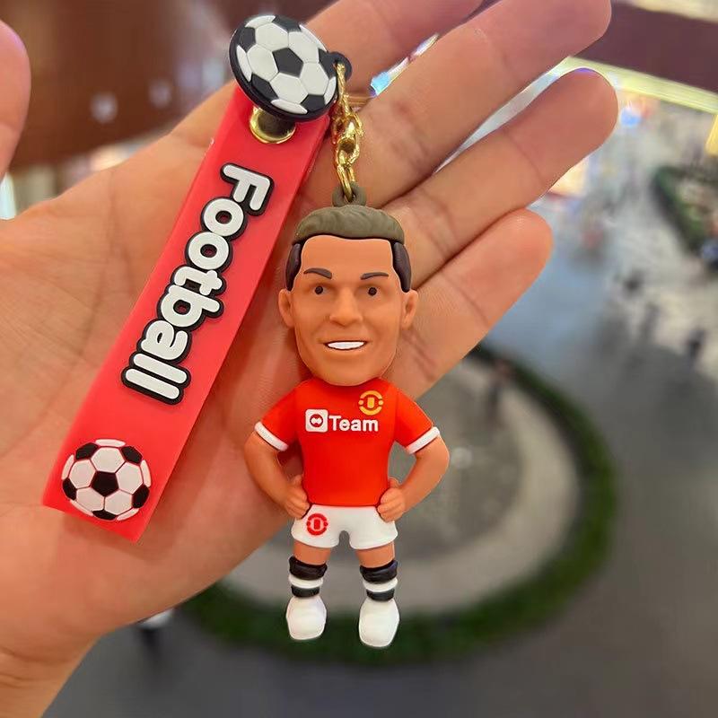 Portachiavi Immagine Stella del Calcio Decorazione Borsa Stella del Calcio Portachiavi Bambola Accessori Chiavi Auto Popolare per Uomini Regalo per Fan Prezzo all'Ingrosso