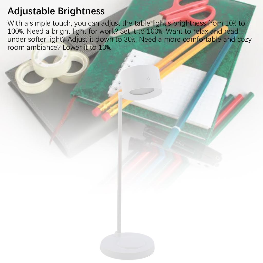 Wireless Charger Desk Lamp Magnetic 2000mAh Touch Dimmable Table Light Bedside Reading Lamp for Bedr